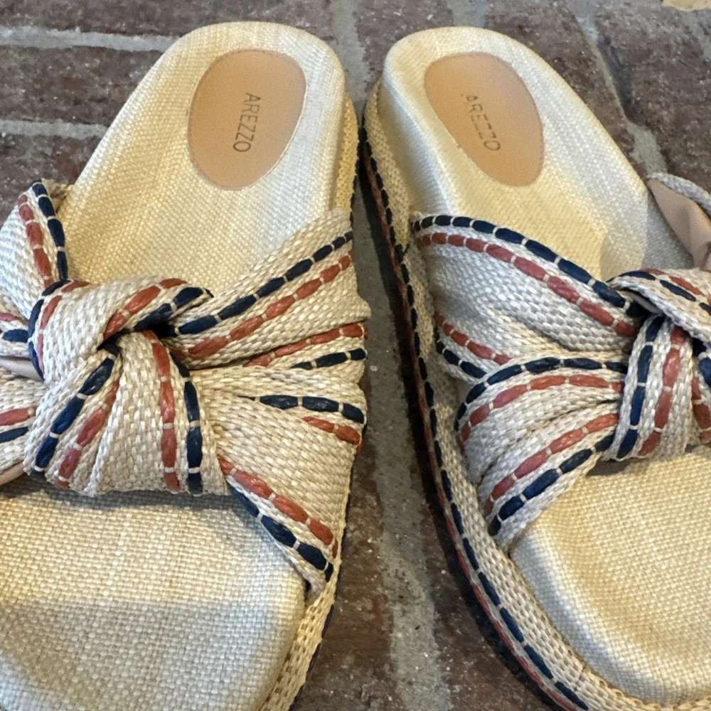 Arezzo Women's Reagan Footbed Sandals US 7.5B Multicolor #531